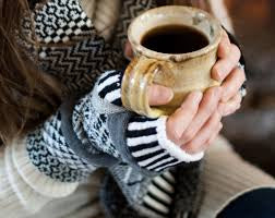 Fingerless Mittens in Midnight