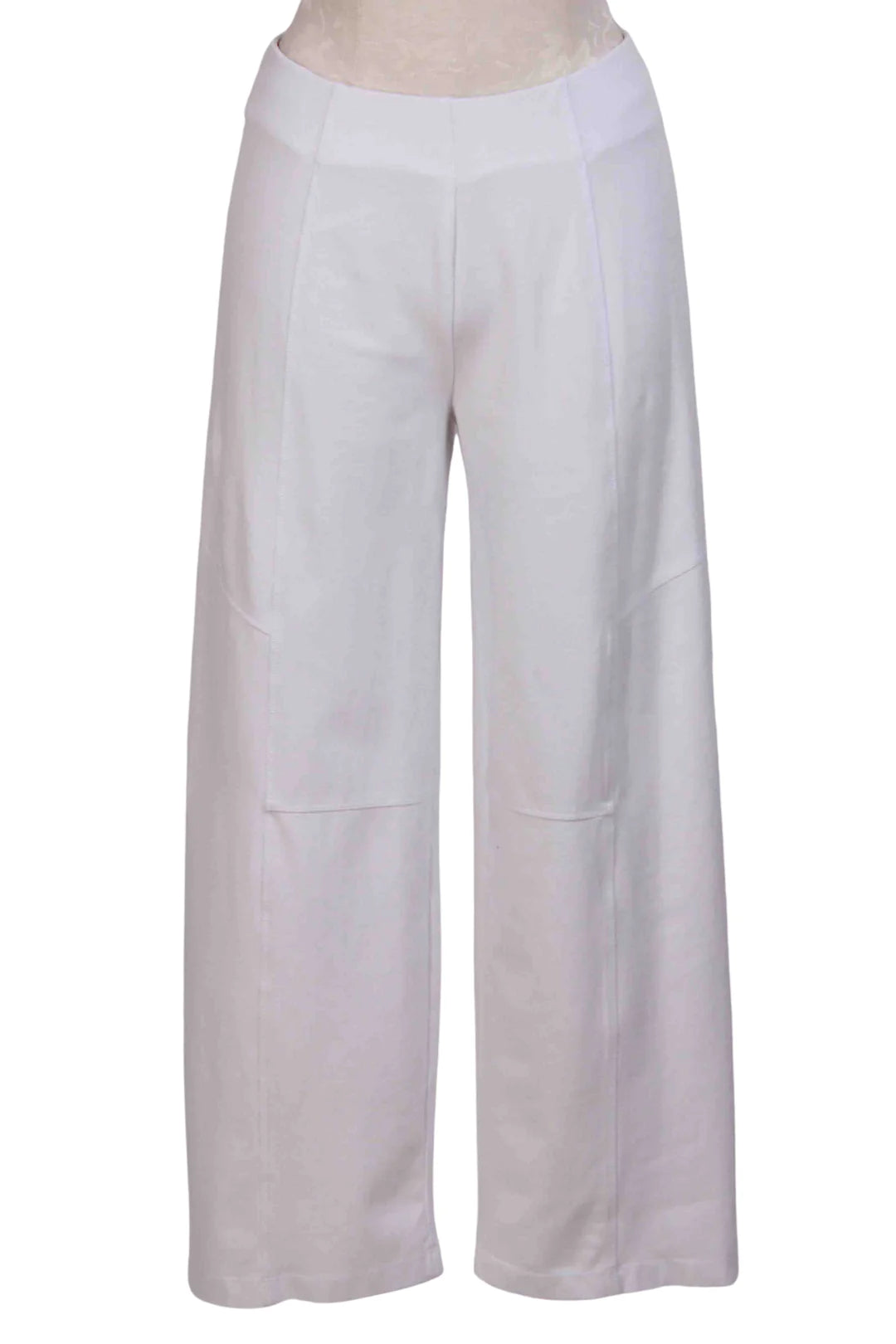 Stonewash Cotton Flood Pants in White
