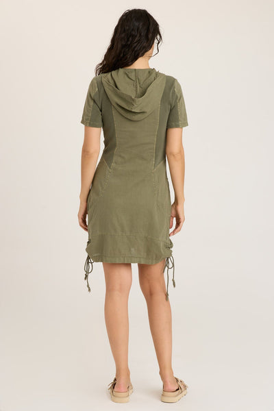 Lenchen Jacket Dress in Olive Green Linen