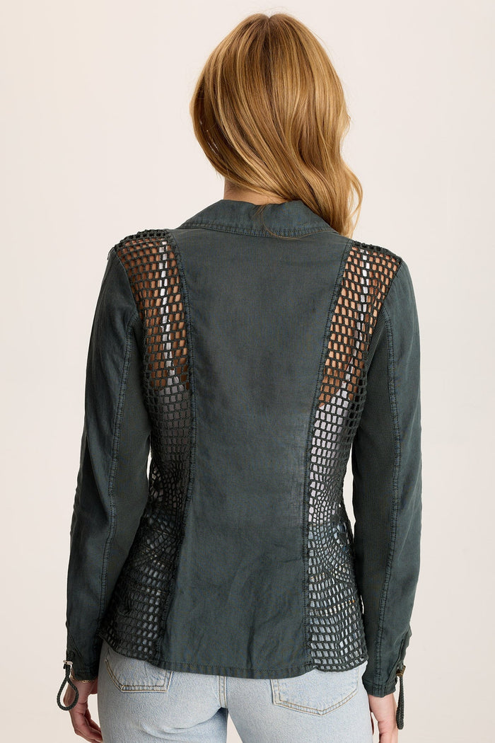 Contessa Linen Crochet Blazer