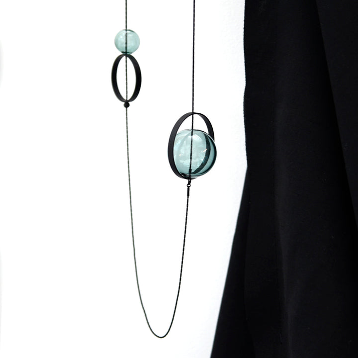 Spindles Versatile Necklace Glass Aqua