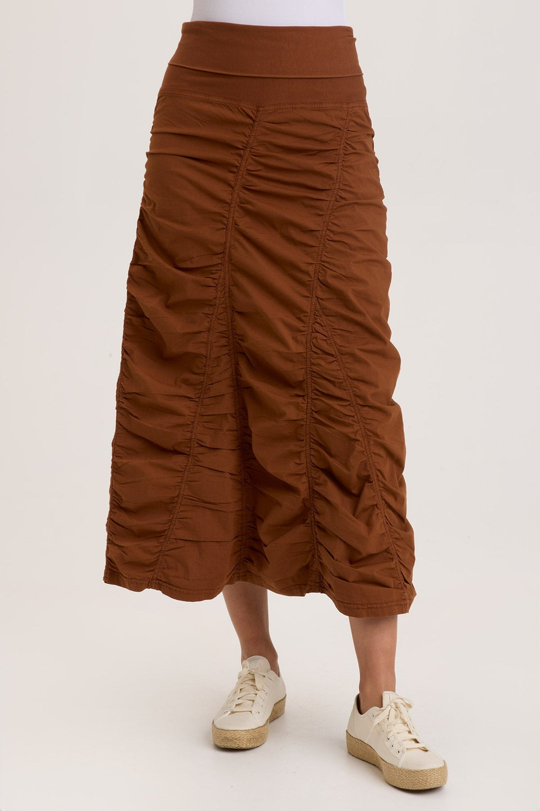 Gored Peasant Skirt in Russet Pigment