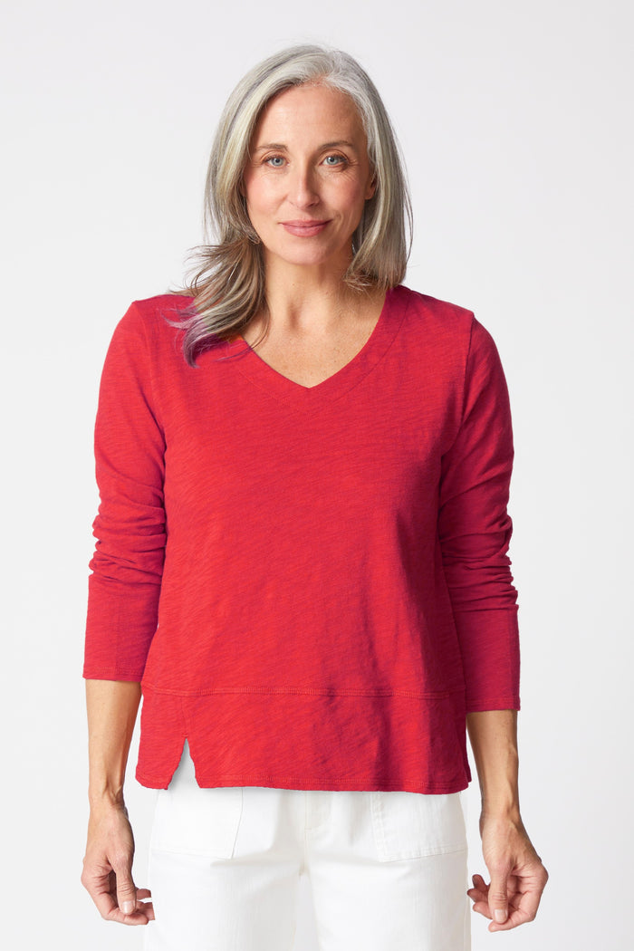 Cotton Pebble Seamed Tee