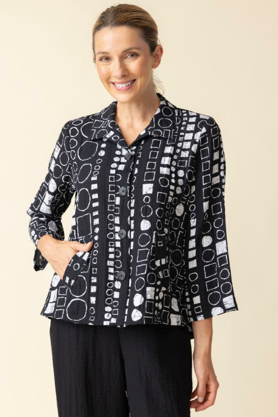 Express Travel Circle Square Jacket in Black