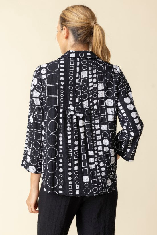 Express Travel Circle Square Jacket in Black