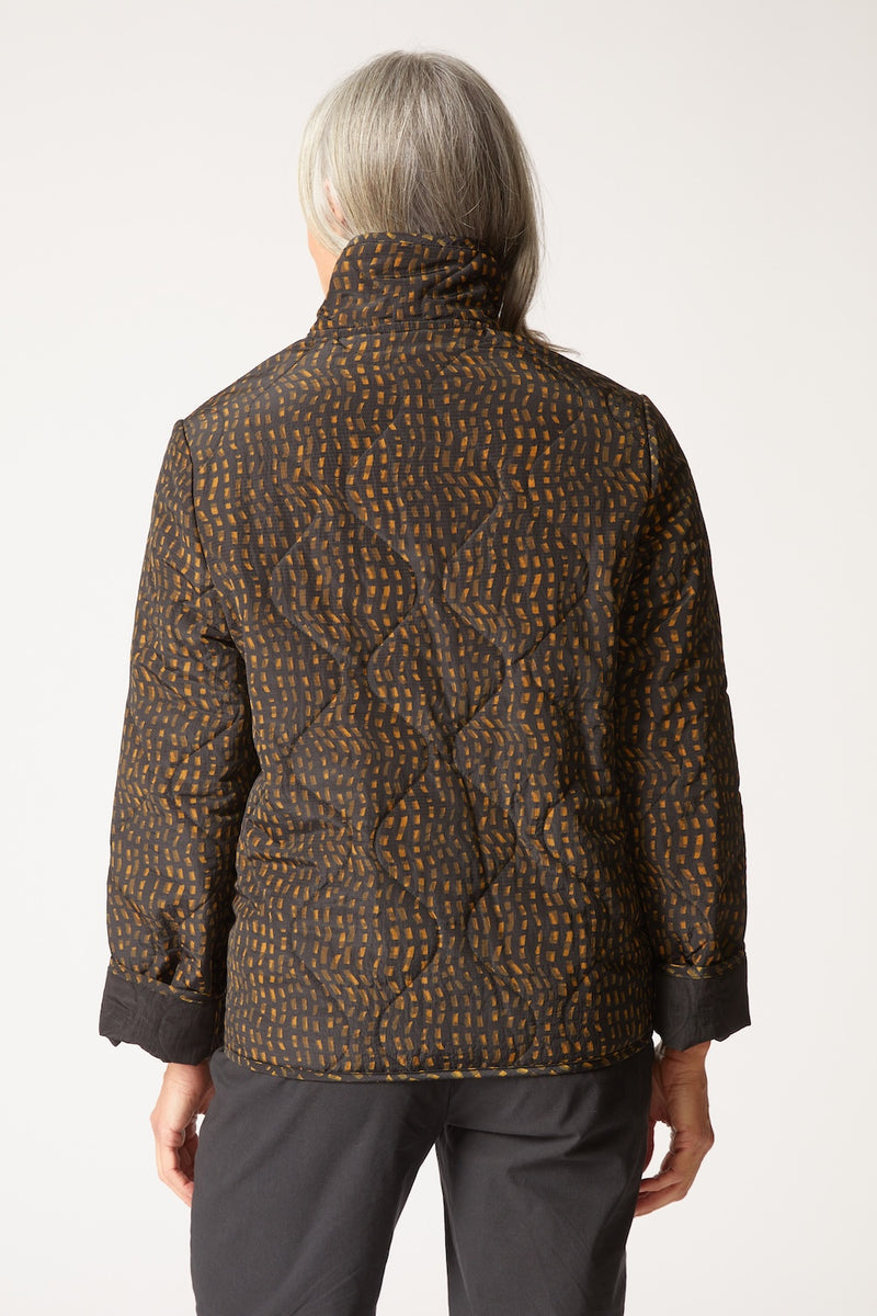 Quilt Puffer Coat in Lichen