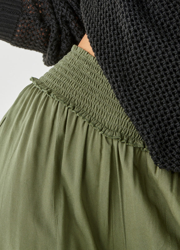 Wide Leg Zepher Pant in Olive
