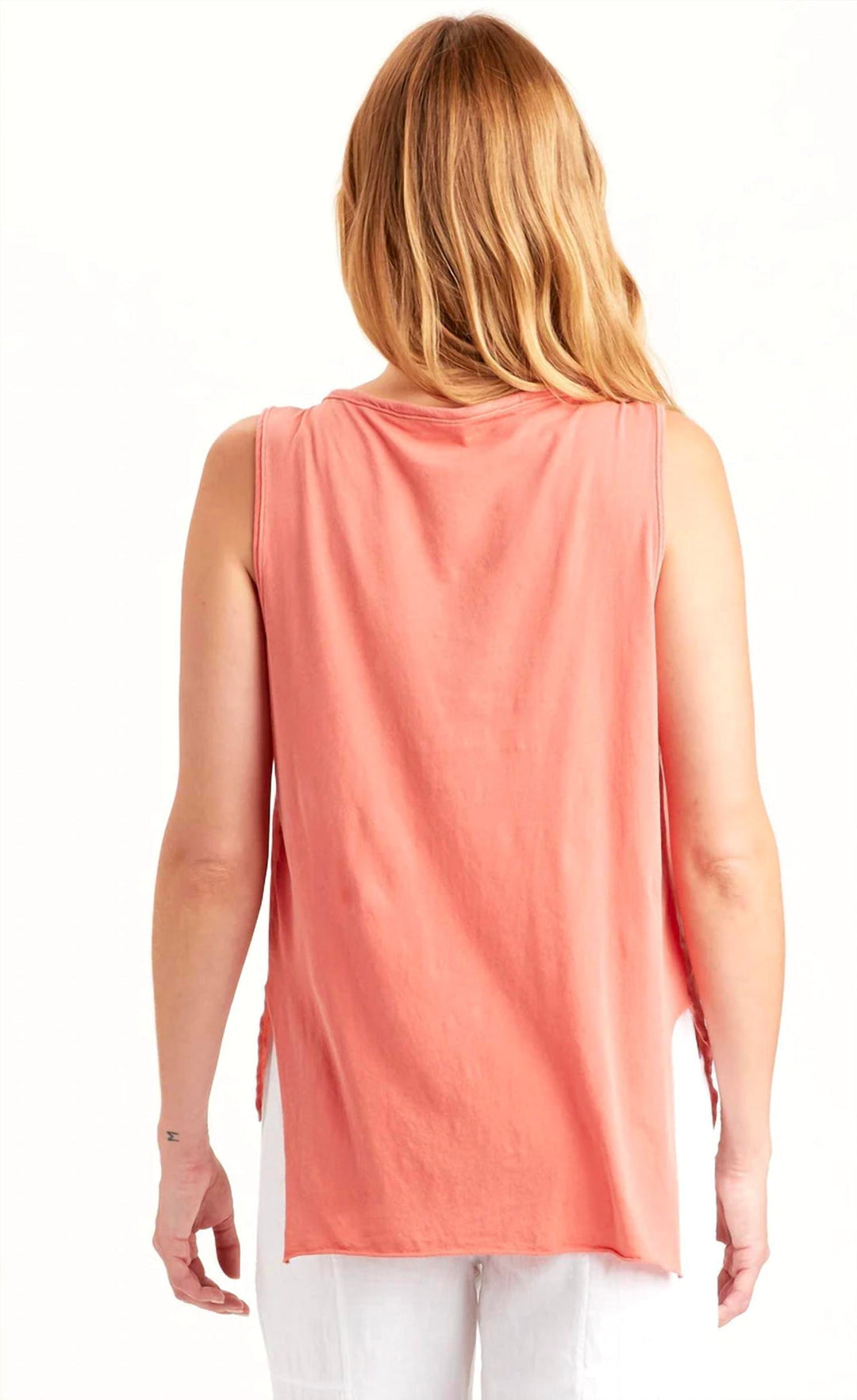 Twill Antoine Tank in Distressed Washed Rose