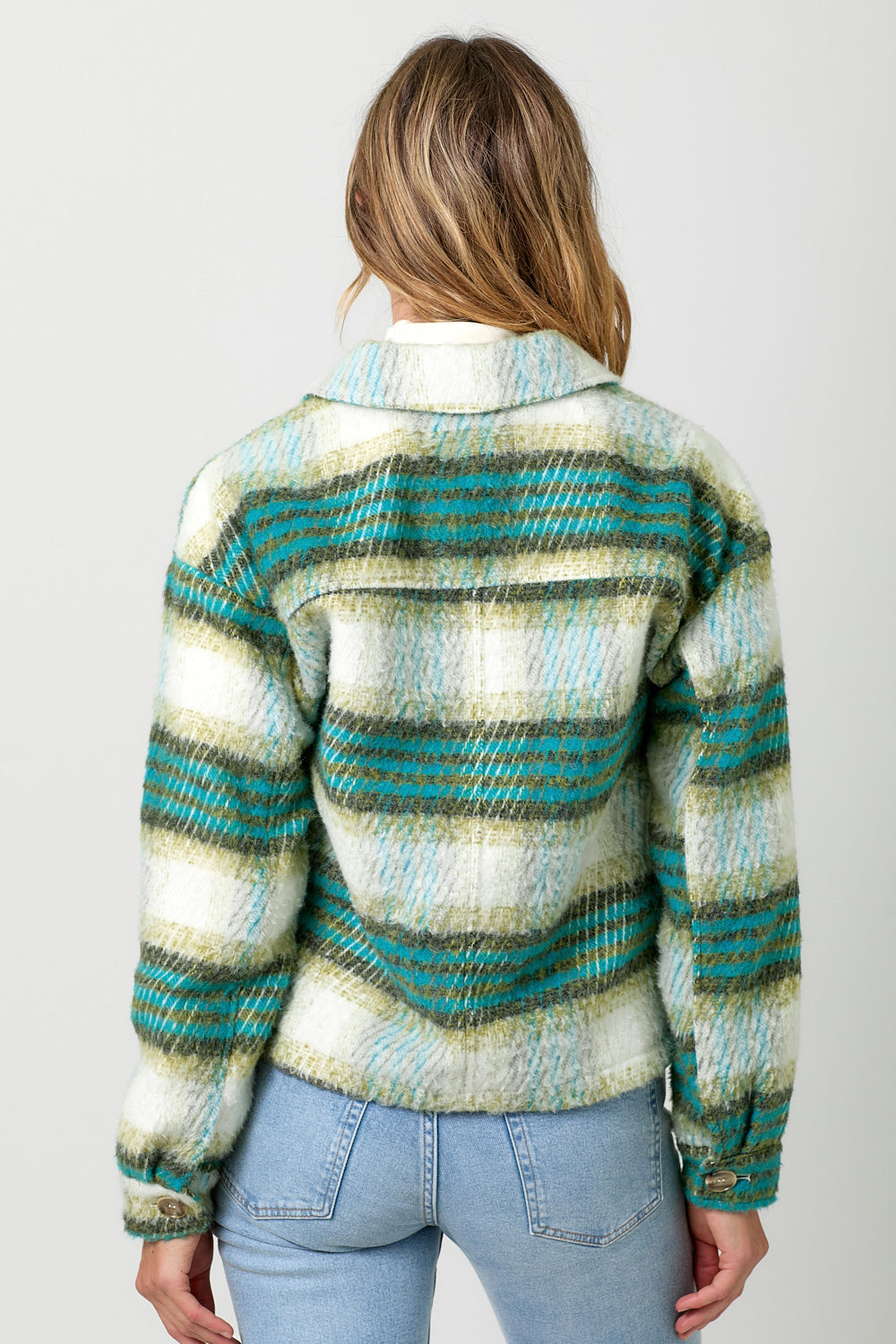 Plaid Jacket in Green Tea