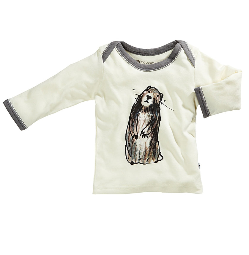 Jane Goodall Animal Lounge Tee with Marmot 18-24 Months