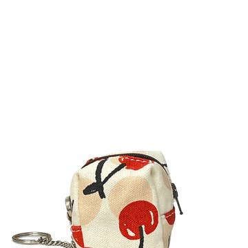 Mini Cube Key Ring in Cherries
