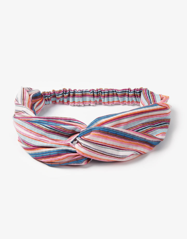 Southwest Stripe Jersey Knit Wide Twisted Headband
