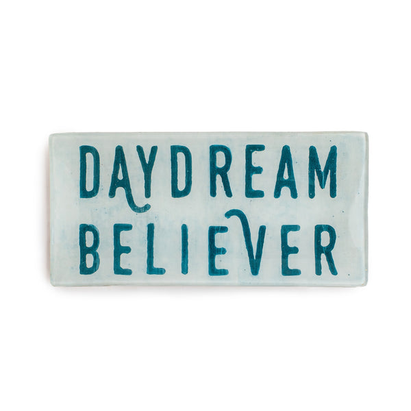 Small Rectangle Decoupage Plate - Day Dreamer Believer