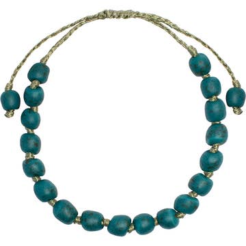 Pearls Adjustable Bracelet - Teal