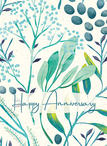 'Arte Blue' Anniversary Card