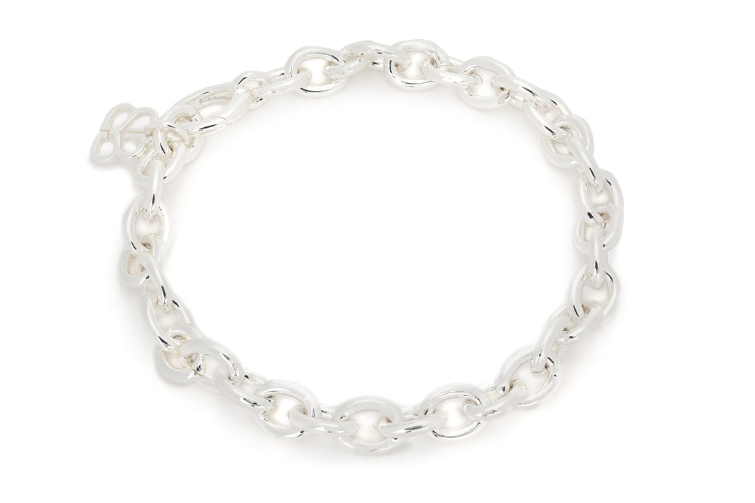 Bold Silver Chunky Chain Bracelet