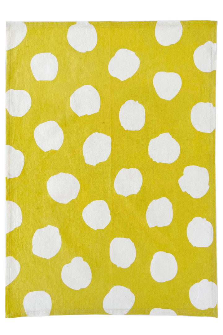 Tea Towel in Dot Citron