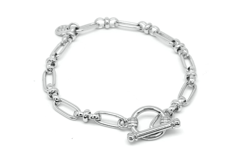 Dofida Silver T-Bar Chain Bracelet