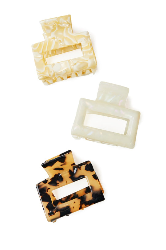 Petite Hair Claw Trio in Neutral