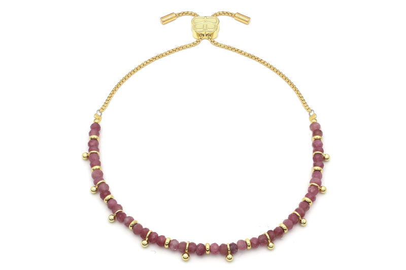 Harmony Pink Tourmaline Gold Bracelet