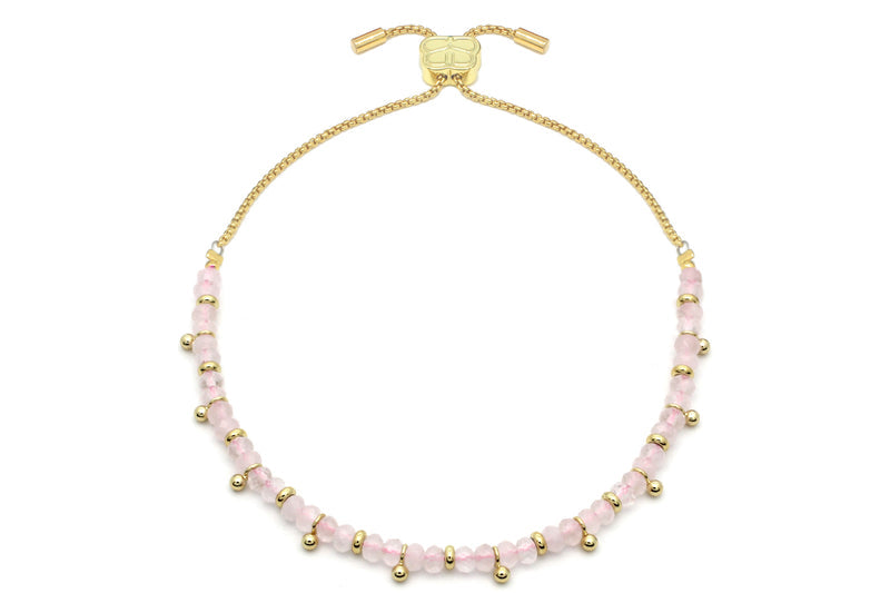 Harmony Rose Quartz Gold Bracelet