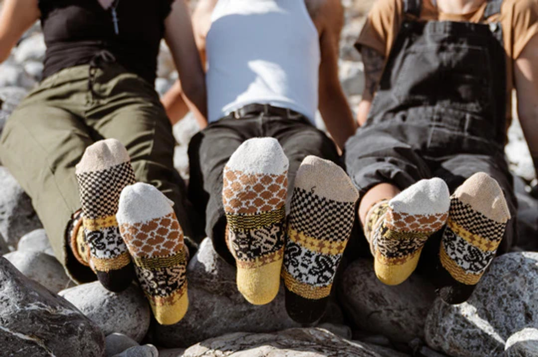 Crew Socks in Honey Bee: Size Medium