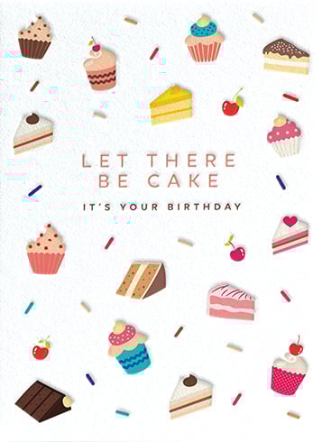 Let There Be Cake Birthday Card