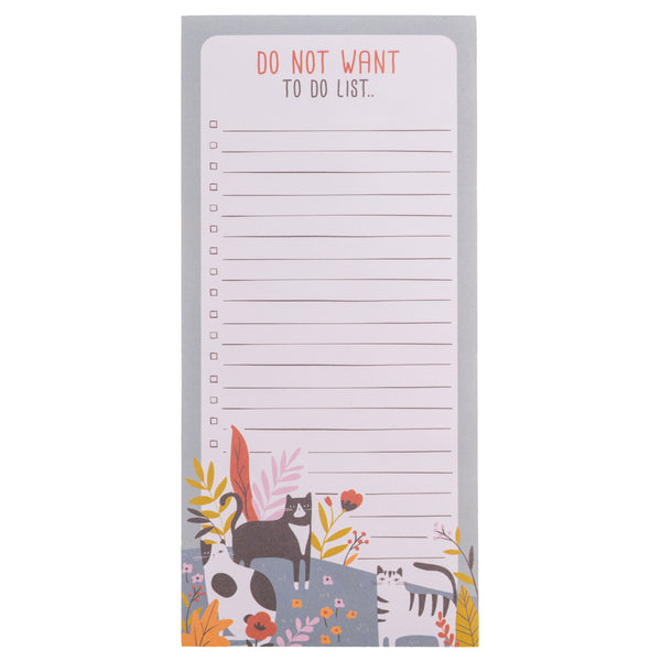 Long Magnetic Notepad - Cat