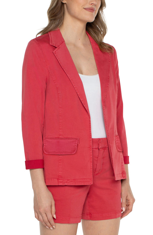 Fitted Blazer in Berry Blossom