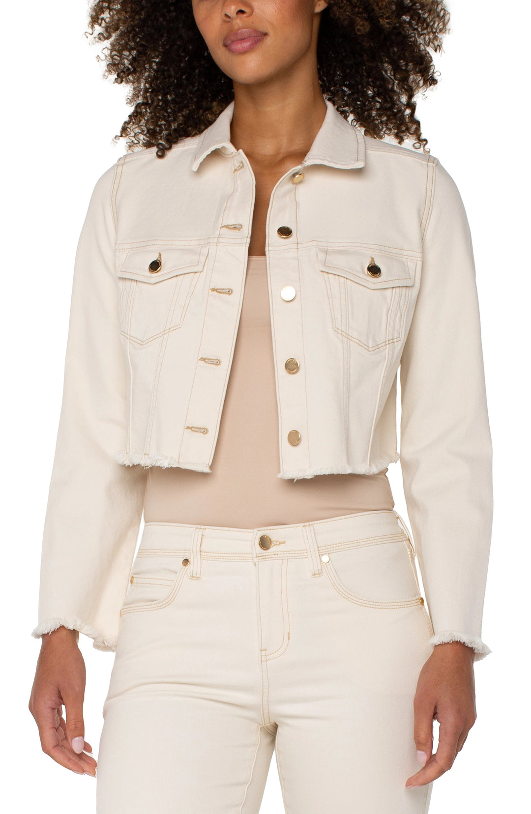 Jacket With Fray Hem