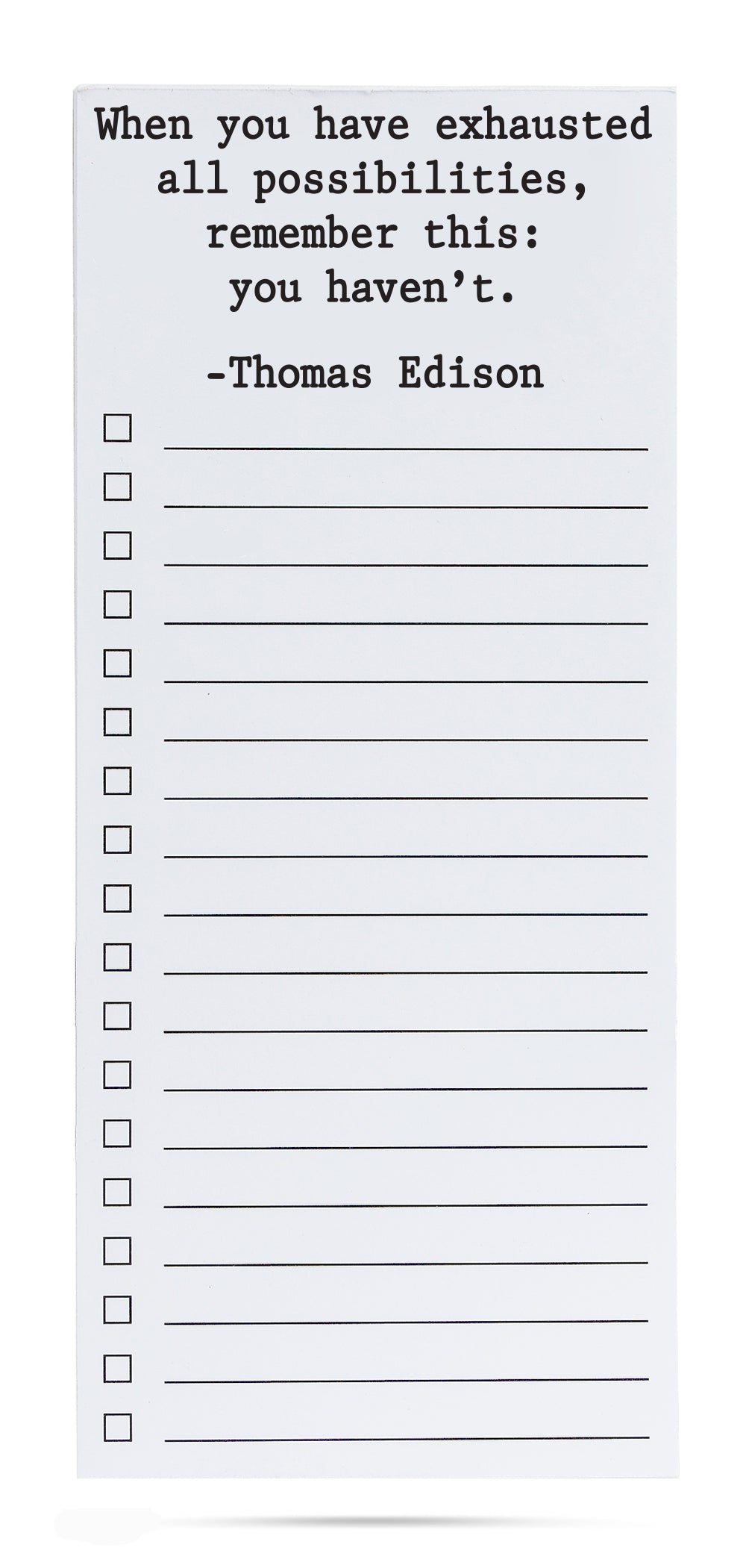 Thomas Edison - To-Do List Pad