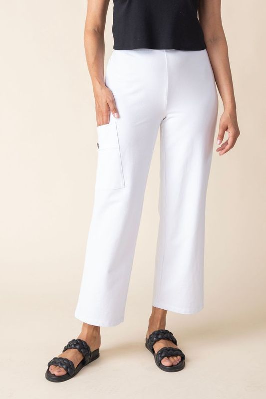 French Terry Easy Pocket Pant in White