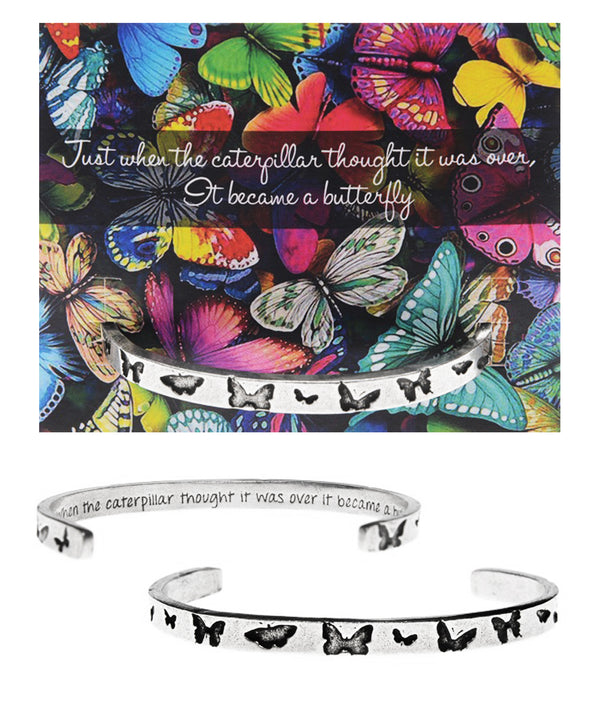 butterfly quotable cuff