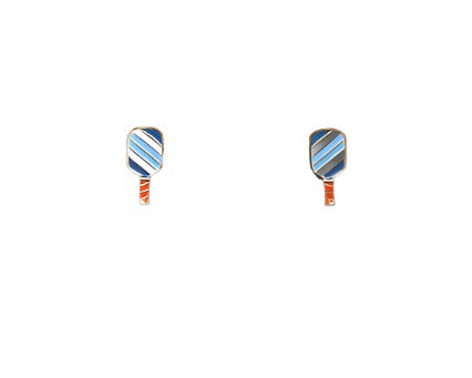 Paddle Racket Earrings in Blue