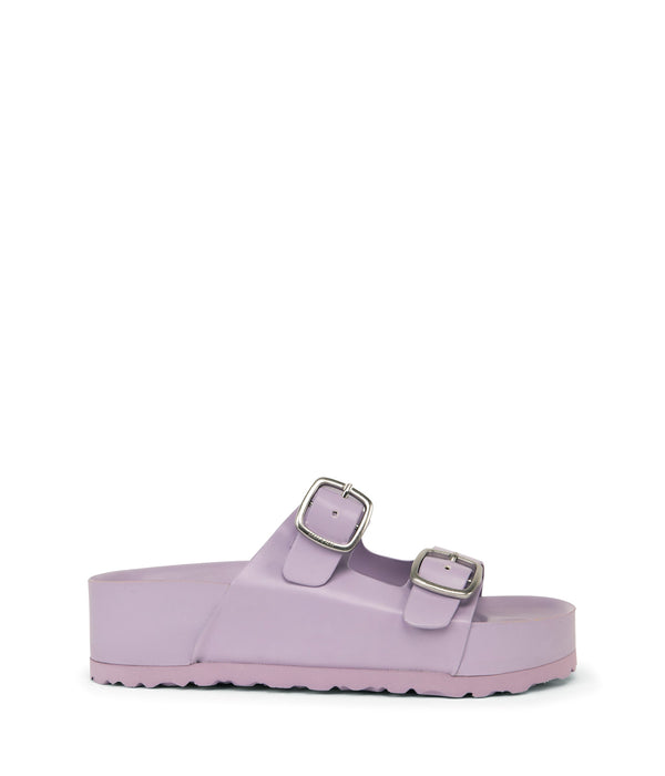 Olaya Women's Vegan Sandals with Double Straps in Lilac