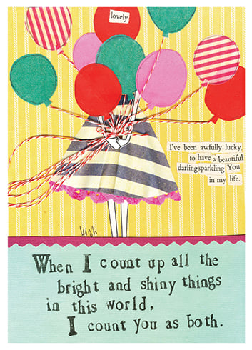 'Bright and Shiny Things' Birthday Card