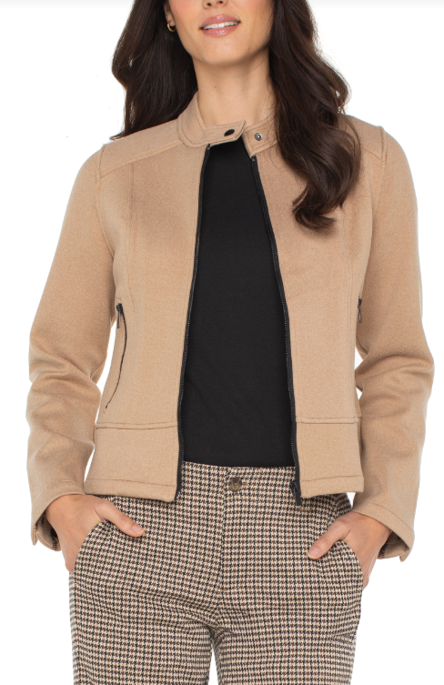 Biker Jacket in Camel