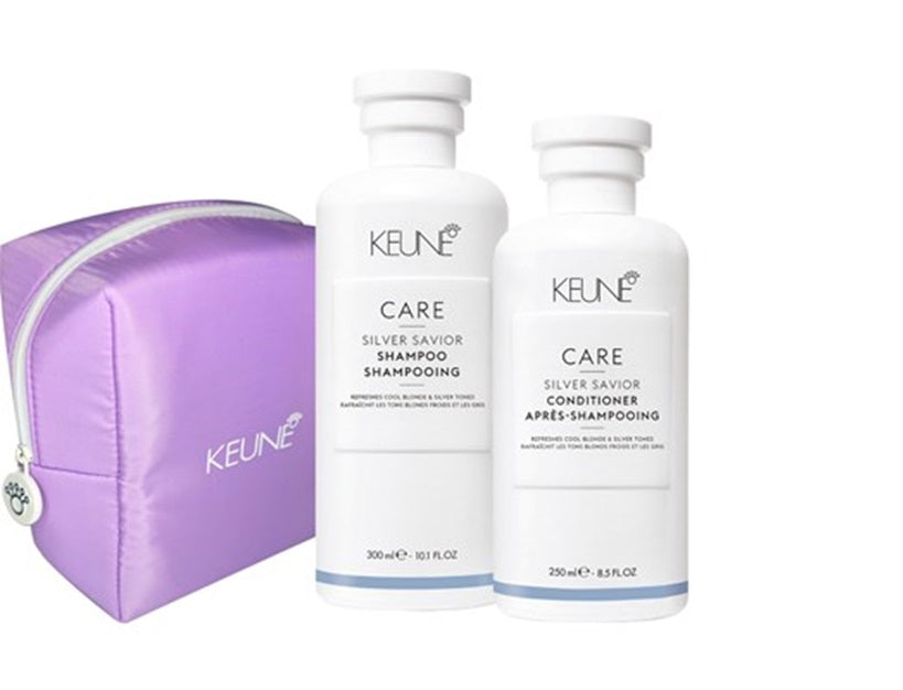 Silver Savior Pack - Keune Care - Shampoo & Conditioner and Travel Bag