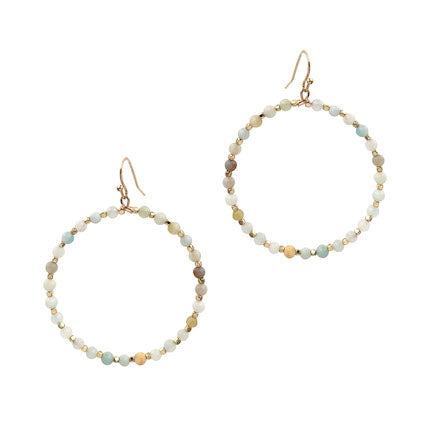 Zeva Earrings with Amazonite