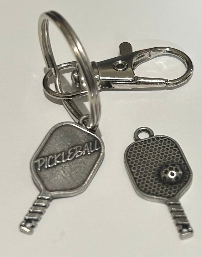 pickleball pewter keychains