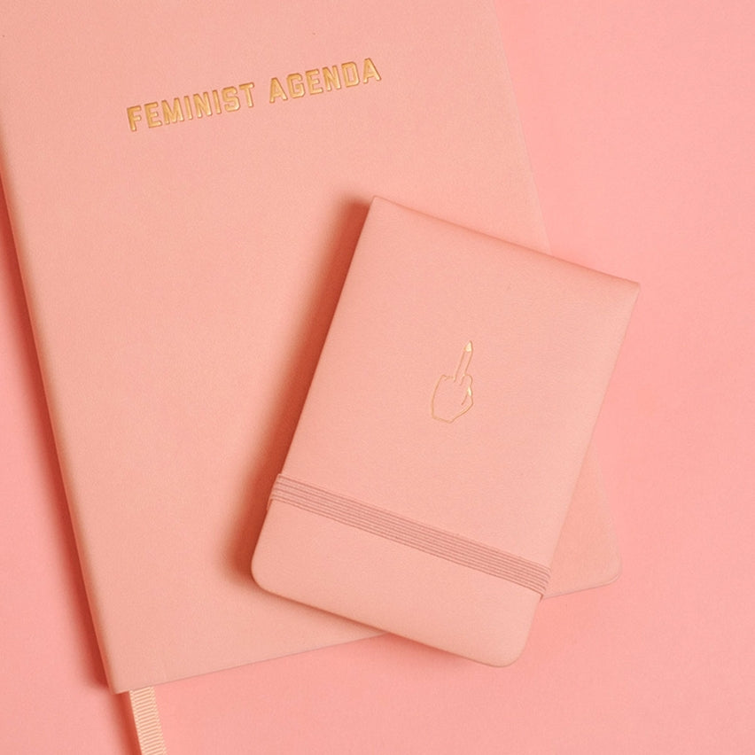 Middle Finger Pocket Journal in Pink