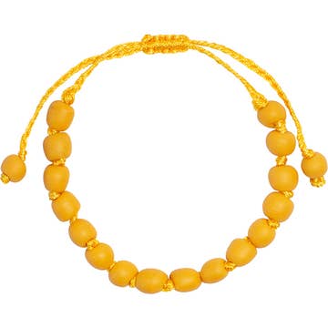 Pearls Adjustable Bracelet - Mustard