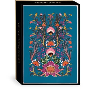 12 Ct Boxed Note Cards Renaissance Blue