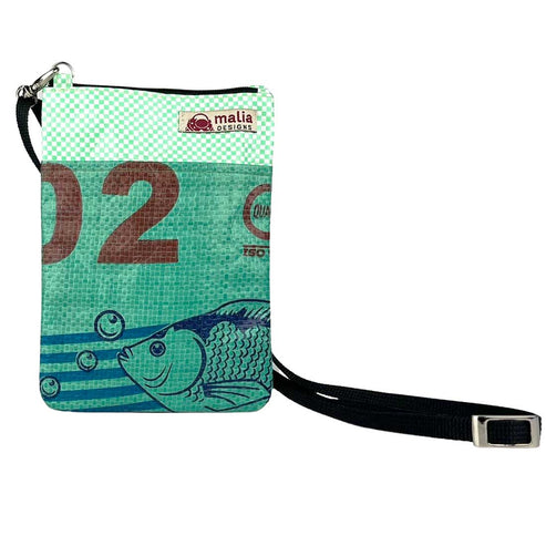 Mini Recycled Phone Crossbody - Green