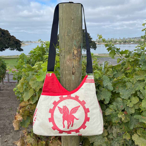 Pegasus Triangle Recycled Cement Shoulder Bag