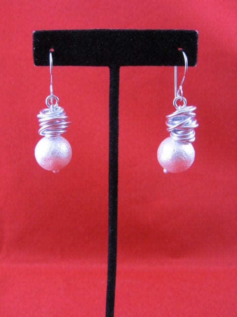 Holly Earrings in White