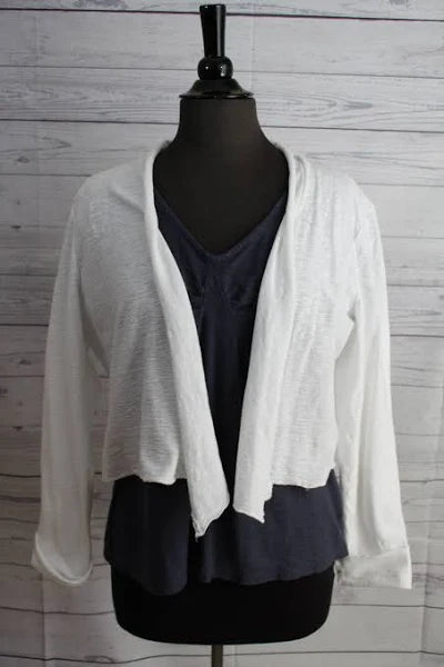 Cropped Cardigan in White