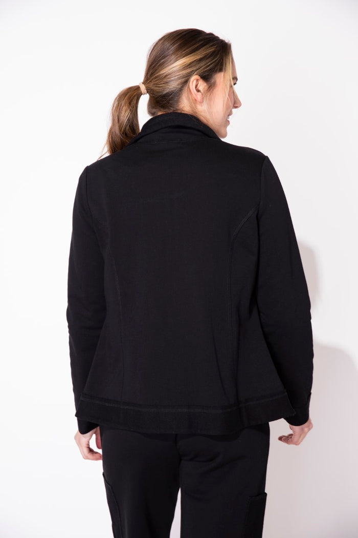 Ocean Front Terry Chill Jacket in Black