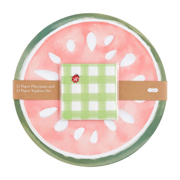 Watermelon Placemat and Napkin Set