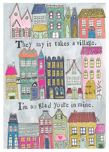'It Takes a Village' New Baby Card